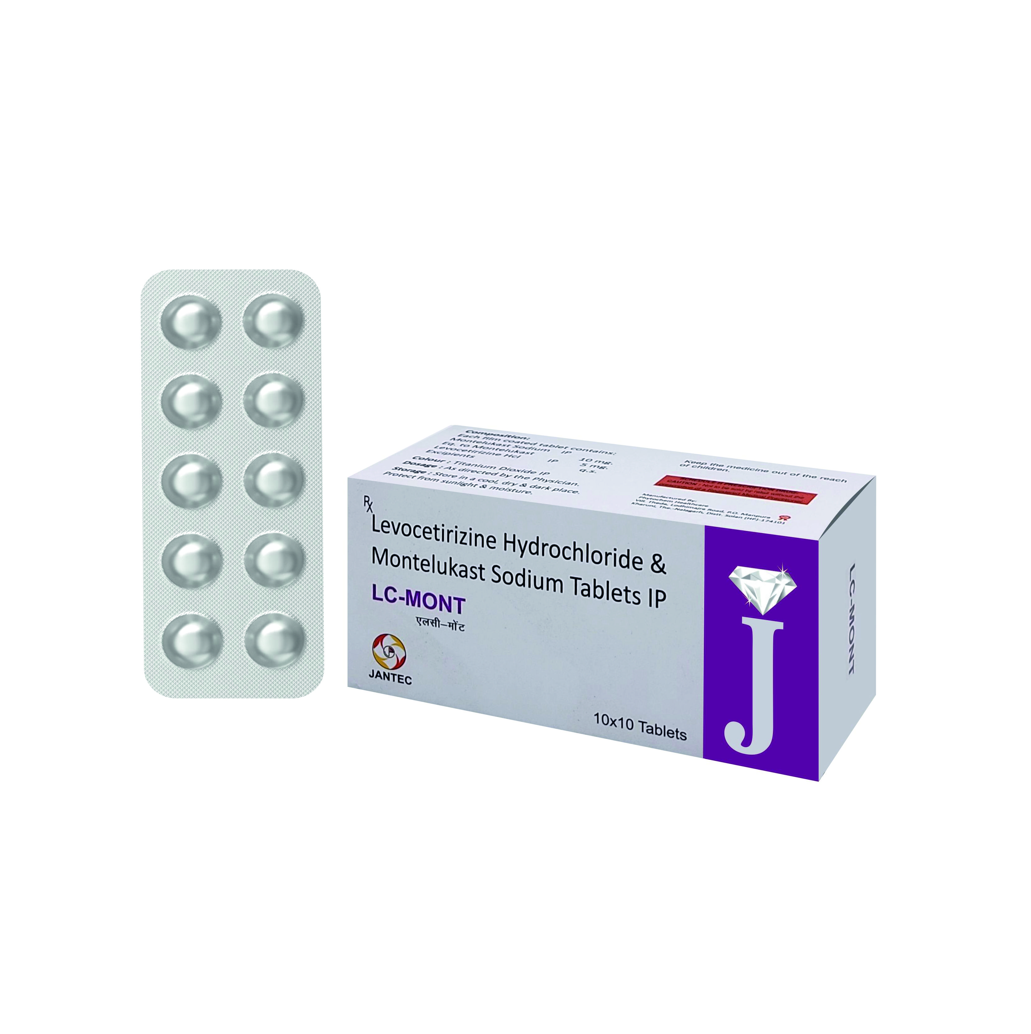 Montelukast + Levocetirizine HCl Tablets for allergy and respiratory relief